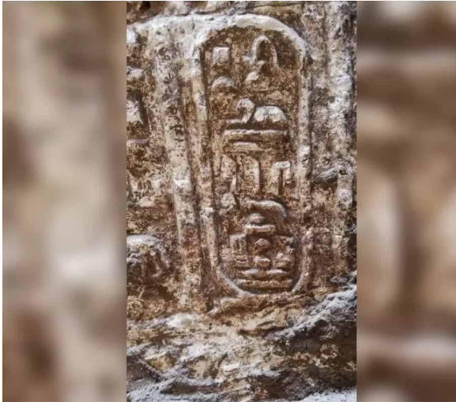 Cận cảnh một bức phù điêu của ngôi đền - ảnh: Bộ Cổ vật Ai Cập