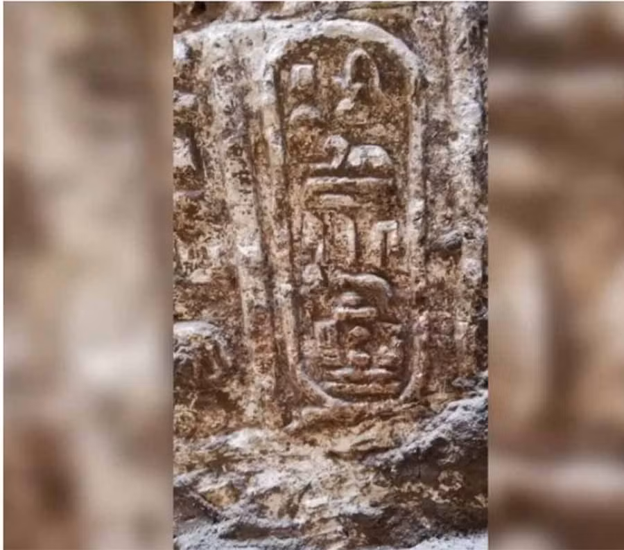 Cận cảnh một bức phù điêu của ngôi đền - ảnh: Bộ Cổ vật Ai Cập