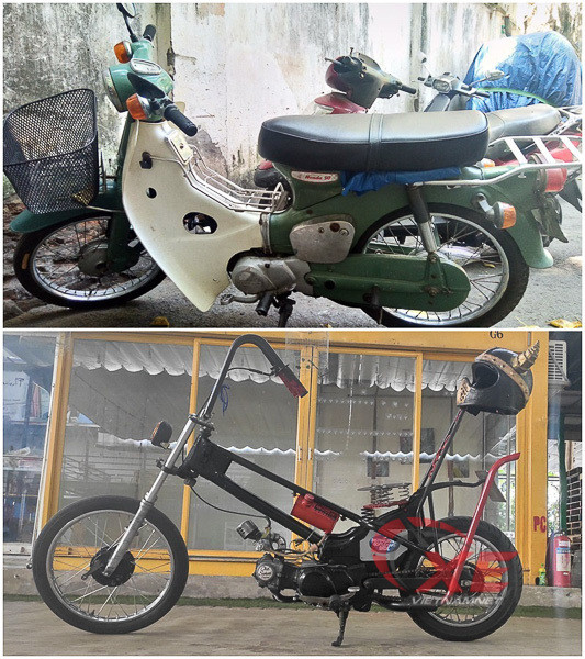 So với nguyên bản, chiếc Honda Super Cub thay đổi khá nhiều về ngoại hình.