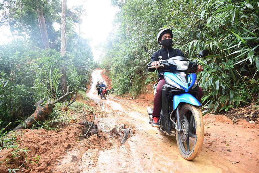  Đường vào làng Pờ Yầu, xã Lơ Pang, huyện Mang Yang (ảnh chụp năm 2018). Ảnh: Minh Nguyễn