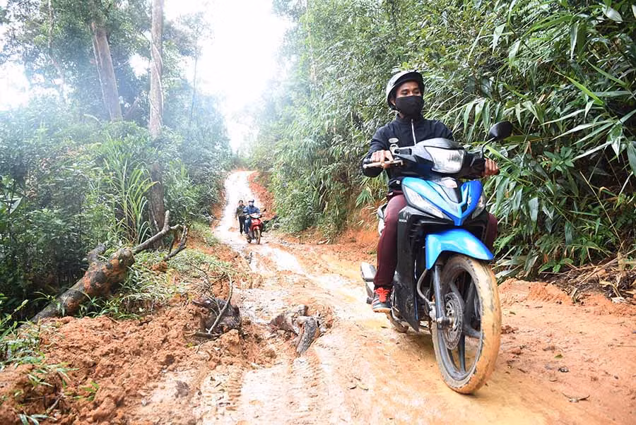  Đường vào làng Pờ Yầu, xã Lơ Pang, huyện Mang Yang (ảnh chụp năm 2018). Ảnh: Minh Nguyễn