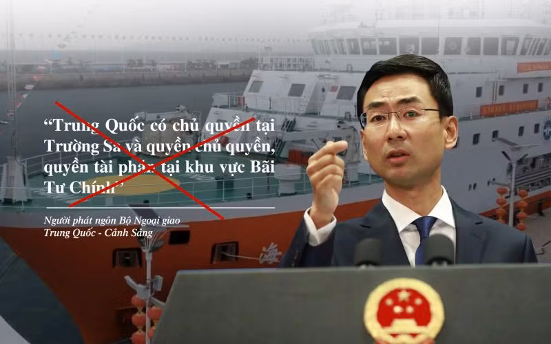 Tuyên bố đầy sai trái của người phát ngôn Bộ Ngoại giao Trung Quốc Cảnh Sảng thể hiện rõ tham vọng độc chiếm Biển Đông của nước này.