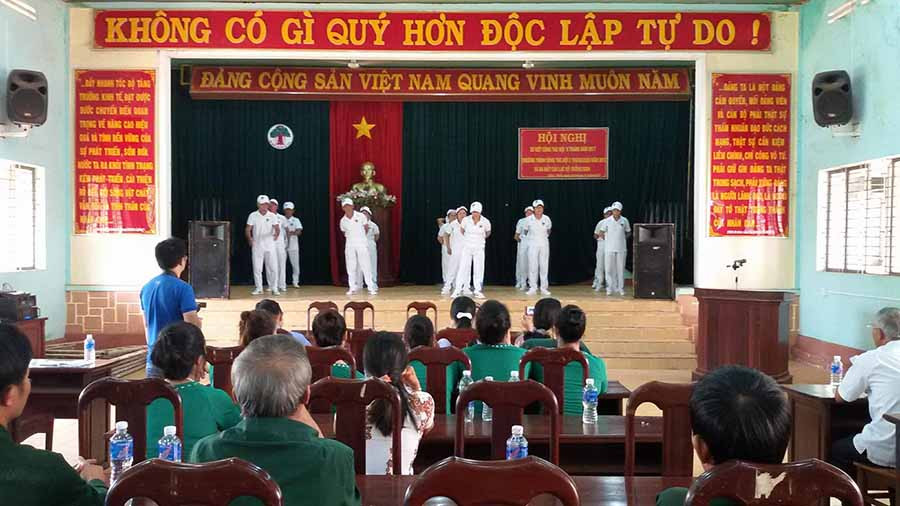  Câu lạc bộ Dưỡng sinh thị trấn Nhơn Hòa. Ảnh: A.T