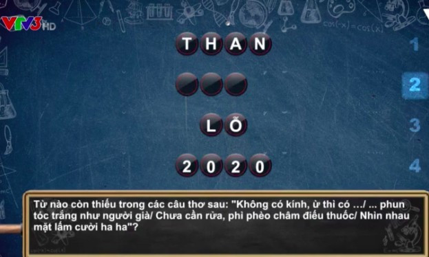 Dù bốn câu hỏi và bốn hình ảnh gợi ý đã được lật mở, nhưng vẫn không có tín hiệu trả lời từ khoá. Chỉ khi câu hỏi ô trung tâm xuất hiện 