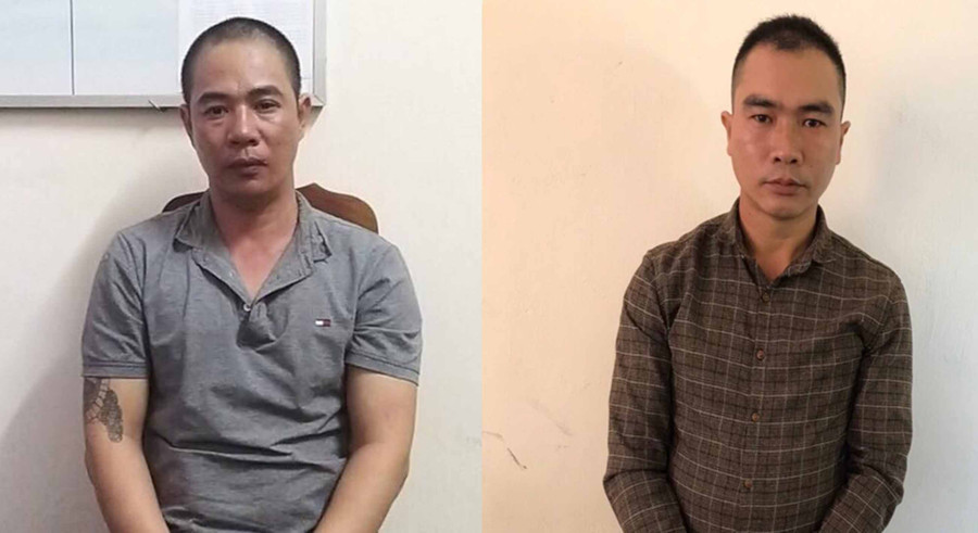 Sâm (trái) và Thanh đã thu lợi 91,2 triệu đồng từ việc cho vay nặng lãi. Ảnh: Văn Ngọc