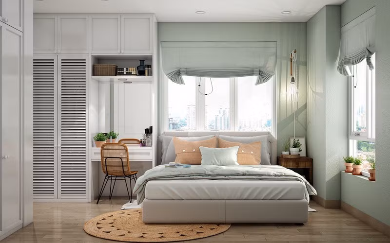 Mang lại không khí xanh mát cho phòng ngủ trên tầng cao. Mang lại không khí xanh mát cho phòng ngủ trên tầng cao.