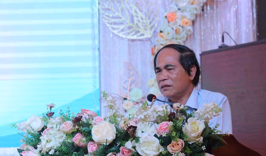 Đồng chí Võ Ngọc Thành-Phó Bí thư Tỉnh ủy, Chủ tịch UBND tỉnh phát biểu tại diễn đàn. Ảnh: Phan Lài