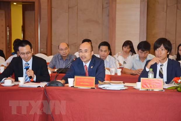 Đại biểu phát biểu tại hội thảo. (Ảnh: Hoài Thu/TTXVN).