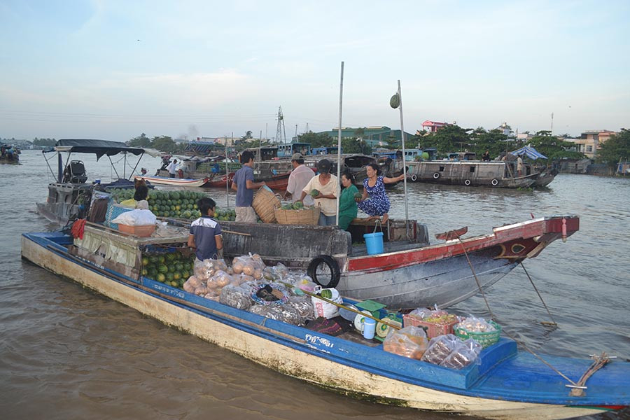 Chợ nổi Cái Răng. Ảnh: Bích Nga Chợ nổi Cái Răng. Ảnh: Bích Nga