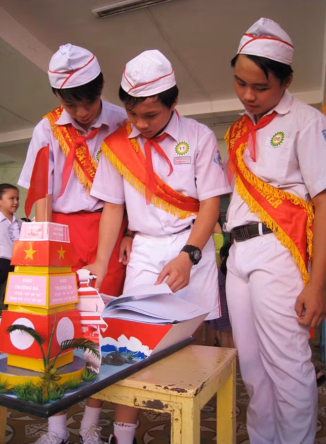 Các hoạt động giáo dục chủ quyền biển-đảo luôn thu hút, hấp dẫn học sinh tham gia. Ảnh: Đại Thắng