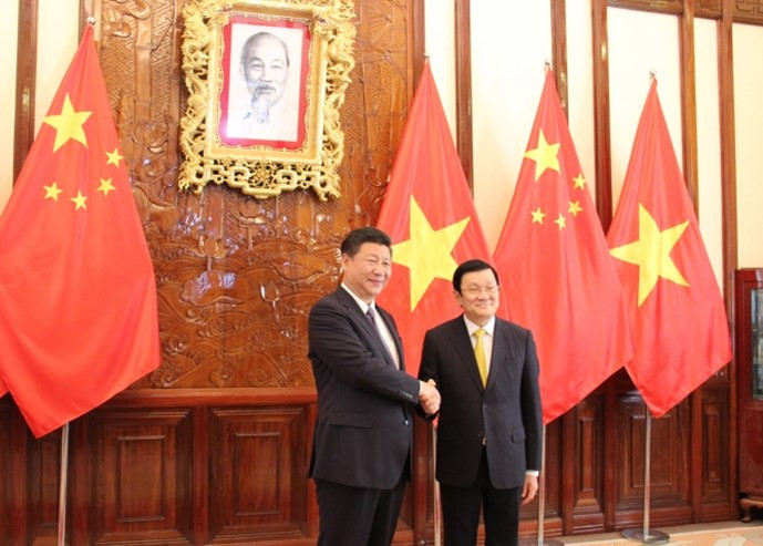 Chủ tịch nước Trương Tấn Sang tiếp Tổng Bí thư, Chủ tịch Trung Quốc Tập Cận Bình (Ảnh: TTXVN) Chủ tịch nước Trương Tấn Sang tiếp Tổng Bí thư, Chủ tịch Trung Quốc Tập Cận Bình (Ảnh: TTXVN)