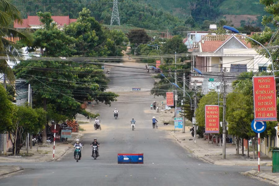 Kbang, vùng đất đang từng ngày đổi thay ảnh 1 Một góc thị trấn Kbang hôm nay. Ảnh: M.Dưỡng