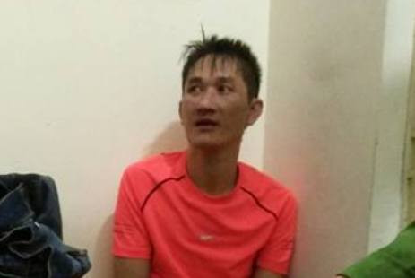 Đối tượng Hùng tại cơ quan Công an. Đối tượng Hùng tại cơ quan Công an.