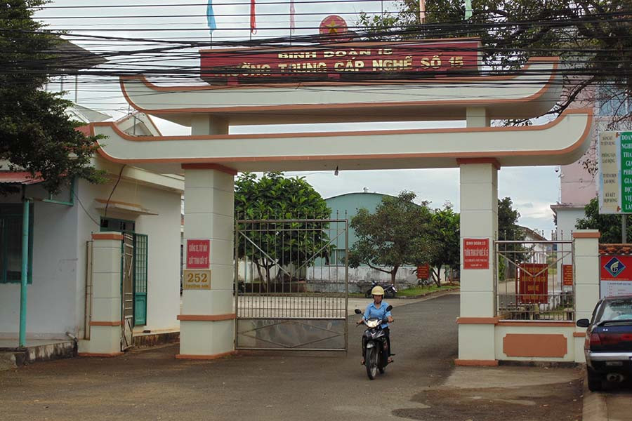  Trường Trung cấp nghề số 15 Binh đoàn 15 liên kết đào tạo đại học. Ảnh: T.N