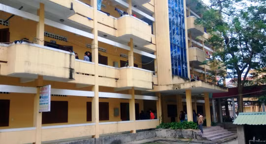 Kí túc xá Trường Đại học Quảng Bình nơi một nam sinh người Lào tử vong.