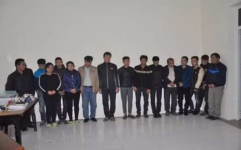 Các đối tượng tại cơ quan điều tra.