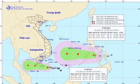 Vị trí và đường đi của áp thấp nhiệt đới gần bờ. Vị trí và đường đi của áp thấp nhiệt đới gần bờ.