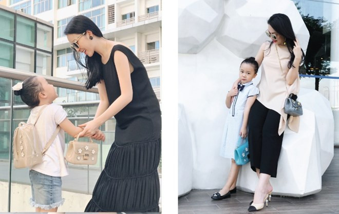 Kết hợp trang phục đồng điệu khéo léo như Linh Nga và bé Luna không quá khó, phải không?