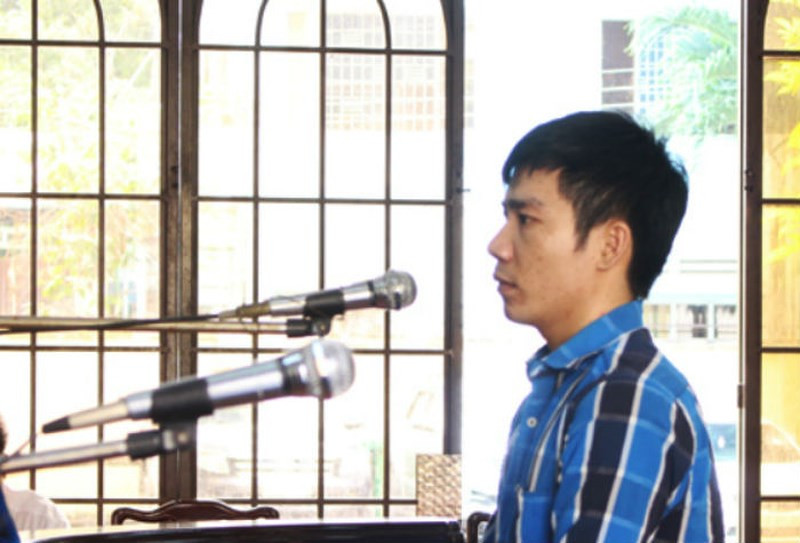 Bị cáo Thắng tại tòa.