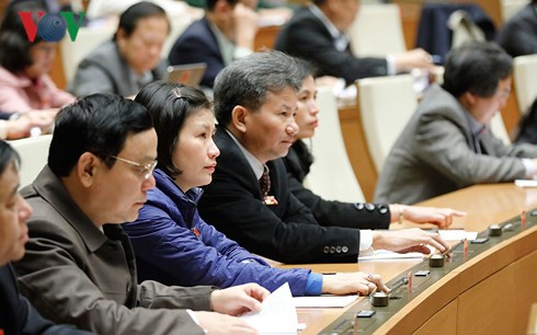 Đại biểu Quốc hội ấn nút biểu quyết thông qua nhiều nghị quyết chiều 24-11.