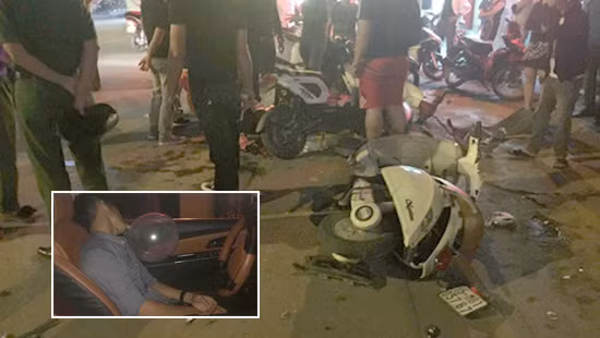 Hiện trường vụ tai nạn.