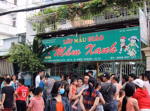 Cơ sở Mầm Xanh nơi xảy ra vụ việc. 
