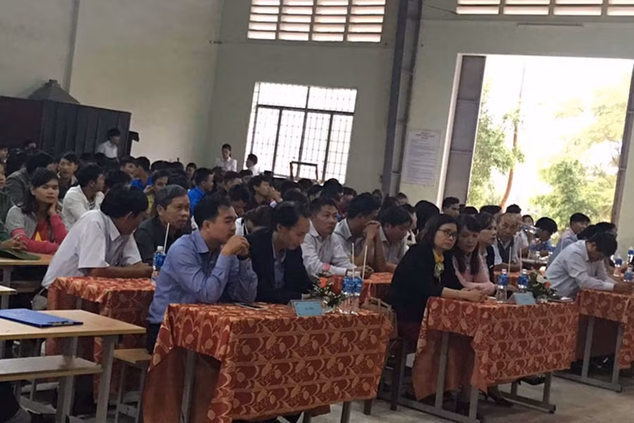  Toàn cảnh buổi khai giảng. Ảnh: Đ.Y