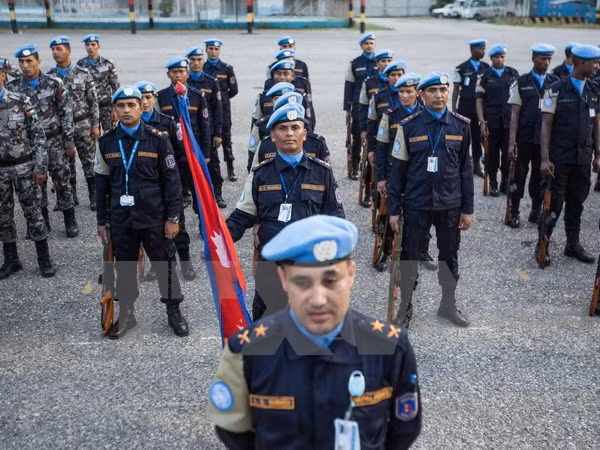 Binh sỹ thuộc Phái bộ gìn giữ hòa bình của Liên hợp quốc tại Haiti, gọi tắt là MINUSTA.