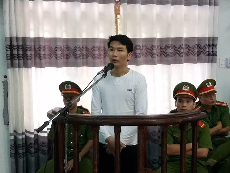 Bị cáo tại tòa.