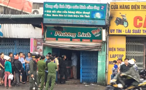 Hiện trường nơi xảy ra sự việc.