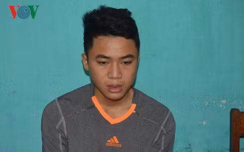 Đối tượng Lê Bá Huy tại cơ quan điều tra.