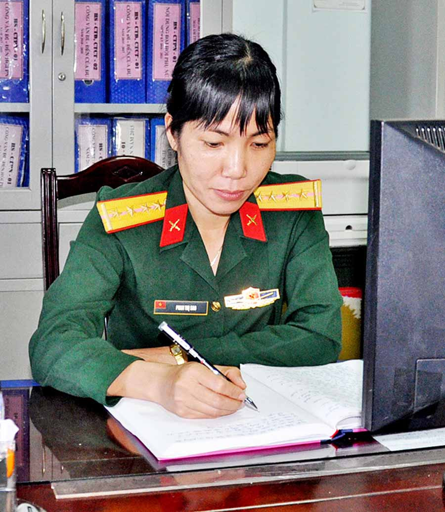  Đại úy QNCN Phan Thị Sao. Ảnh: S.T