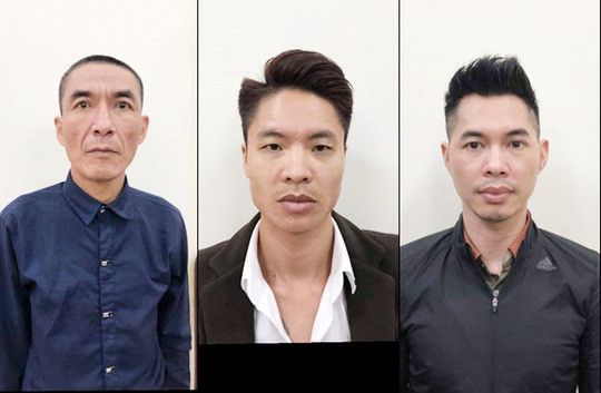 Ba đối tượng hành hung phóng viên - Ảnh: ANTĐ. Ba đối tượng hành hung phóng viên - Ảnh: ANTĐ.