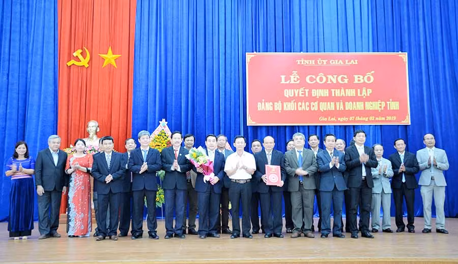 Ban Chấp hành Đảng ủy Khối các cơ quan và doanh nghiệp tỉnh gồm co 29 đồng chí. Ảnh: PL