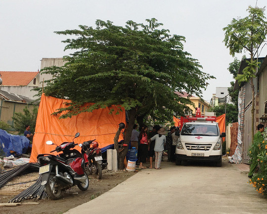  Hiện trường vụ tai nạn lao động khiến 2 người thương vong