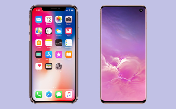 iPhone X và Galaxy S10 iPhone X và Galaxy S10