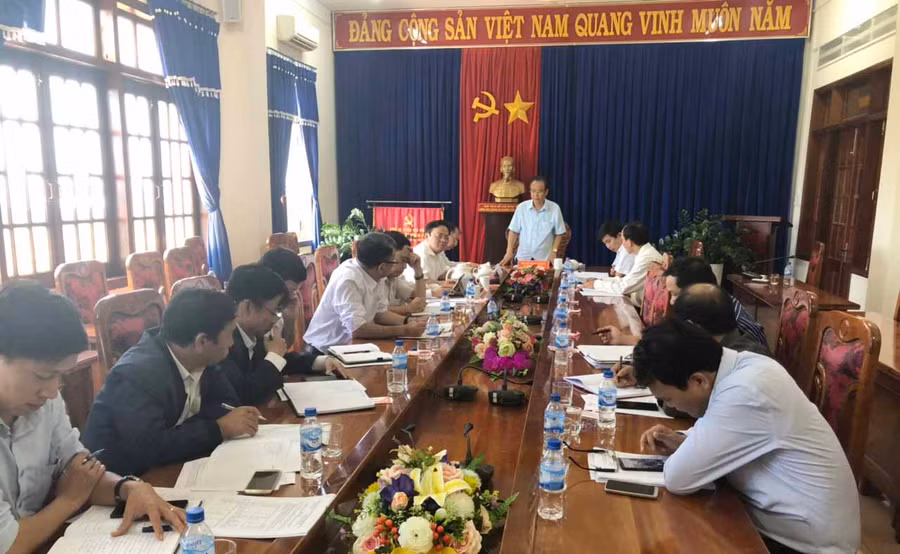 Đồng chí Lê Phan Lương phát biểu tại buổi làm việc