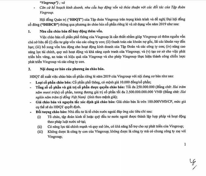  Vingroup sẽ huy động tối thiểu 25 ngàn tỷ đồng.