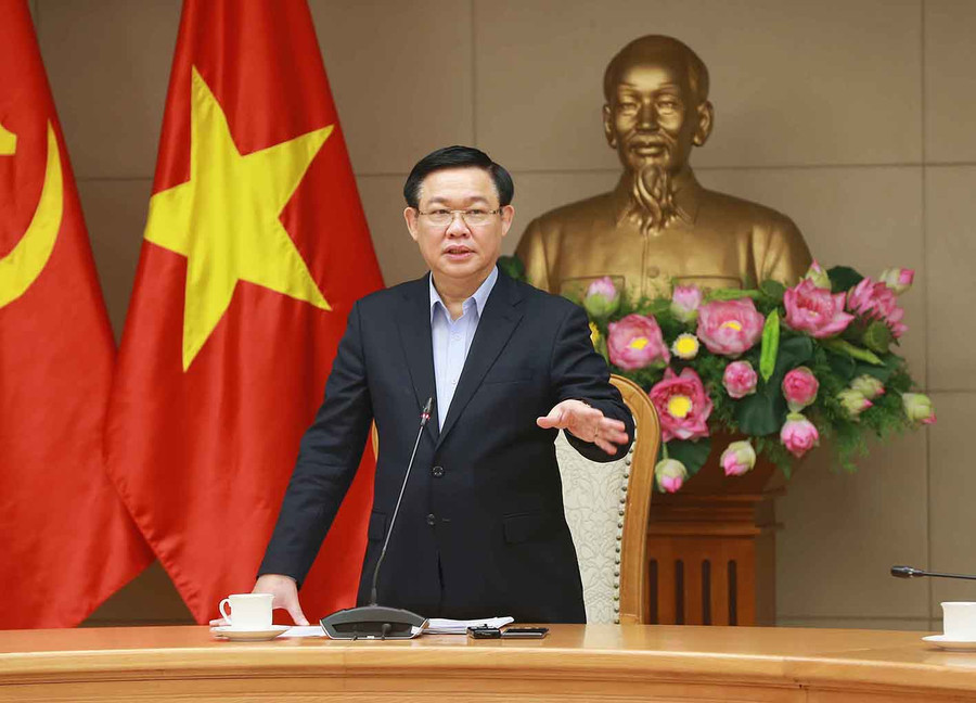 Phó Thủ tướng Vương Đình Huệ phát biểu chỉ đạo tại hội nghị. Ảnh: VGP/Thành Chung