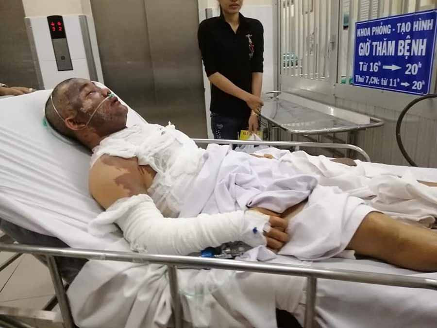  Anh Phạm Xuân Thảnh nằm điều trị tại Bệnh viện Chợ Rẫy (TP. Hồ Chí Minh). Ảnh: V.M.H