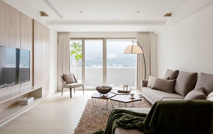 Nội thất tối giản giúp ánh sáng có thể đi thẳng vào phòng khách mà không bị cản trở. Nội thất tối giản giúp ánh sáng có thể đi thẳng vào phòng khách mà không bị cản trở.