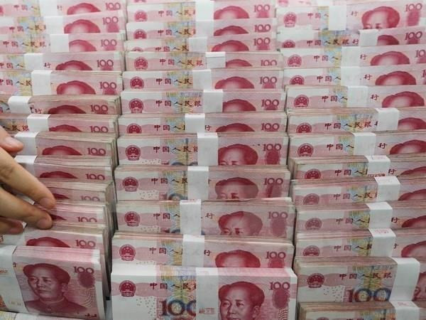 Đồng nhân dân tệ của Trung Quốc. (Nguồn: EPA/TTXVN)  Đồng nhân dân tệ của Trung Quốc. (Nguồn: EPA/TTXVN)