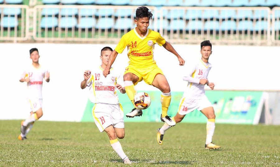 U19 Sông Lam Nghệ An đã phải chia điểm với đối thủ. Ảnh: Văn Ngọc