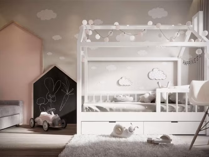 Phòng trẻ em mang đậm không khí cổ tích. Phòng trẻ em mang đậm không khí cổ tích.