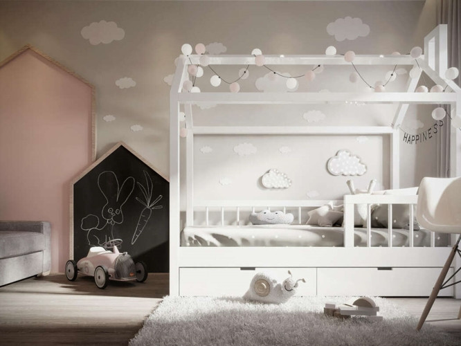 Phòng trẻ em mang đậm không khí cổ tích. Phòng trẻ em mang đậm không khí cổ tích.