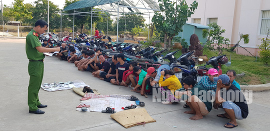 Các đối tượng tham gia đá gà ăn thua bằng tiền