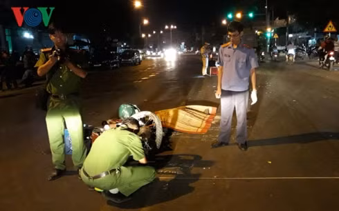 Hiện trường vụ tai nạn.