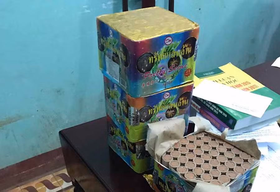 Số pháo bị thu giữ. Ảnh: Phương Chi
