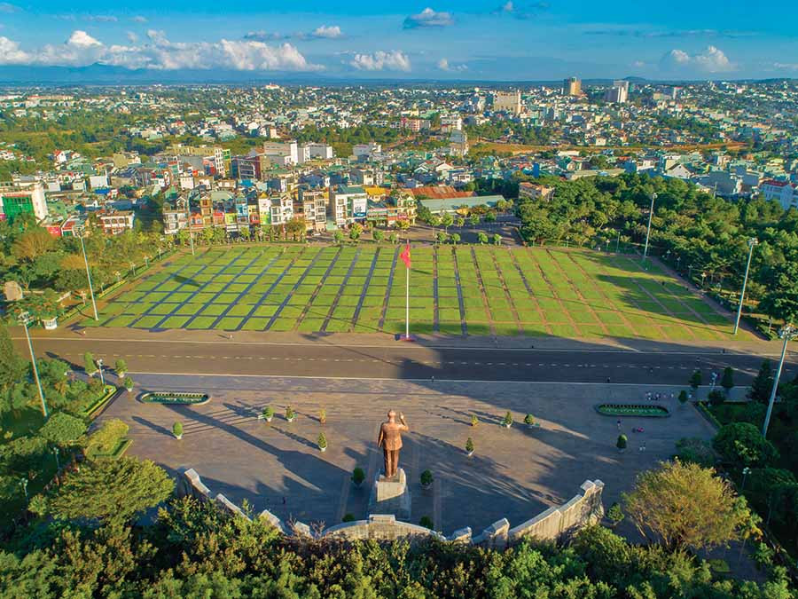  Một góc TP. Pleiku nhìn từ trên cao. Ảnh: Phan Nguyên
