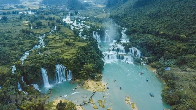 Công viên địa chất Non nước Cao Bằng là Công viên địa chất toàn cầu UNESCO thứ hai được công nhận tại Việt Nam. (Ảnh: TTXVN)